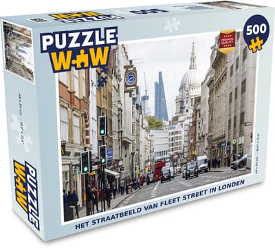 Puzzel Het straatbeeld van Fleet street in Londen - Legpuzzel - Puzzel 500 stukjes