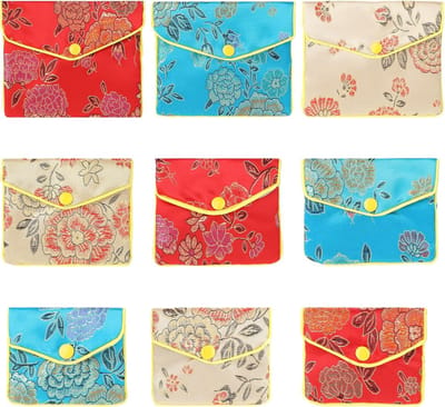 Sieraden Organizer Tas - Elegante Zijde & Nylon Portemonnee voor Oorbellen, Kettingen & Armbanden