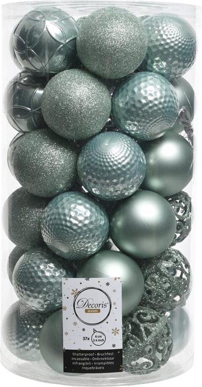 Kerstballen Mix (6cm) 37 Stuks Eucalyptus