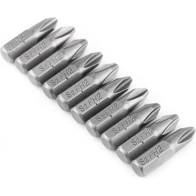 10 Stuks 25mm Lengte 1/4 Inch Zeskant Schacht S2 Magnetische PH2 Kruiskop Schroevendraaier Bits