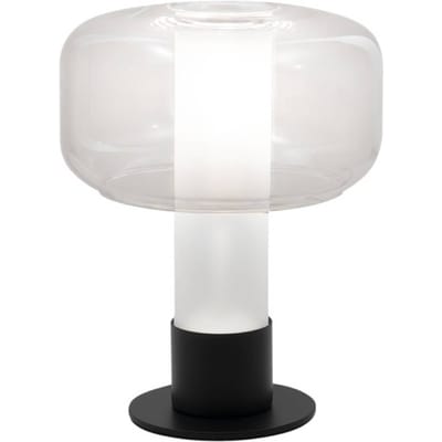 Fabas Luce Tafellamp Flick, helder, glas, 28 cm, dimbaar, E14