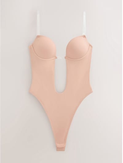 Next - Dames - Body met diepe hals, multiway-bandjes en open achterkant - Huidkleur