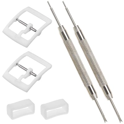 Dailygoods- Horlogeband 16mm - Horlogebandgesp - Horlogebandlus - Vervangende Onderdelen - Duurzaam - Inclusief Gereedschap - Horlogeaccessoires