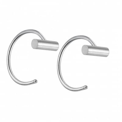 Oorbellen - doortrek - zilverkleur - staafje- rvs-Charme Bijoux