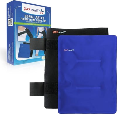 Herbruikbaar Gel Kompres - Warmte Koude Therapie - Pijnverlichting - Verstelbare Banden - 36 x 28 cm - Blauw