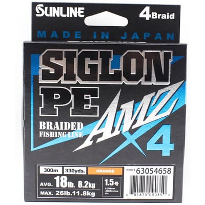 Sunline PE Line X4 Siglon AMZ 300M PE 1.5 18LB Oranje (0350) oranje