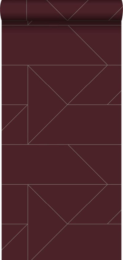 Origin Wallcoverings behang grafische lijnen rood - 347727 - 0,53 x 10,05 m
