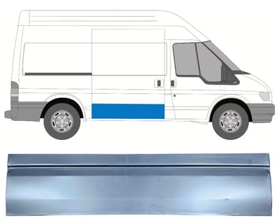 Schuifdeur reparatiepaneel buiten voor Ford Transit 2000-2013 / Rechts