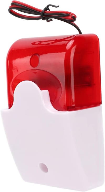 Flitsalarm Hoog Decibel - Geluidslicht Alarm - Veiligheid Melden - Instelbaar Geluidslicht - 24 Volt - Wit