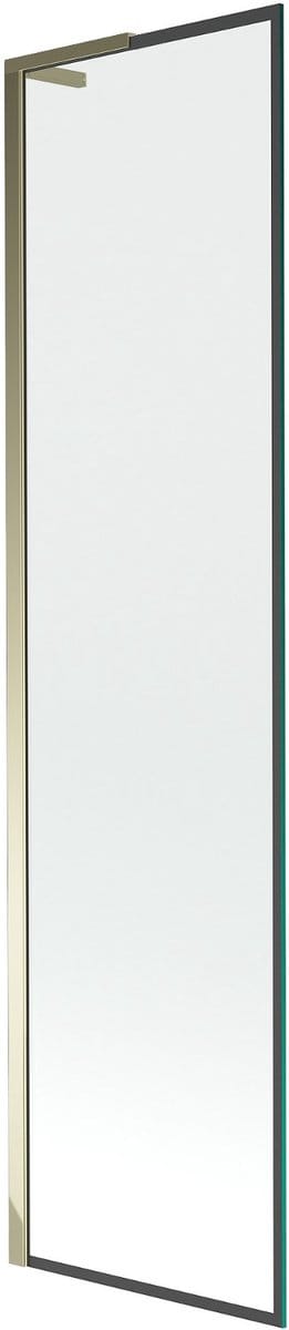 Mexen Next L badwand éénvleugelig 50 x 150 , zwart frame, goud - 895-050-000-03-70-50