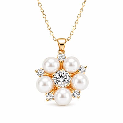 N3 Collecties Sneeuwvlok Hanger Vrouwelijke Rose Goud Kleur Choker Parel Kettingen Sieraden