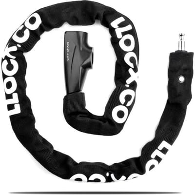 Fiets Kettingslot - 1 meter met 2 Sleutels - Roestvrij Aluminium 6mm - Sluiting zonder Sleutel - Zwa