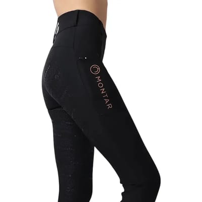 Montar Rijlegging Junior pullover roségouden logo Black - 164