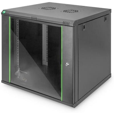 Digitus DN-19 09U-6/6-EC-SW 19inch-wandkast (b x h x d) 600 x 505 x 600 mm 9 HE Zwart, Zwart (mat), Zwart (RAL 9005)