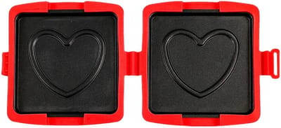 Magnetron Toastie Maker - Sandwichpers Pan - Ontbijt Maken - Opvouwbaar Ontwerp - 16x14x3cm - Rood