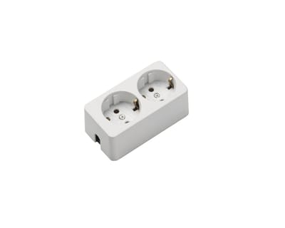 Martin Kaiser 2-weg contactdoos met aardingscontact Arctic wit (Europese Stekkerdoos) - 537/kws [15 stuks]