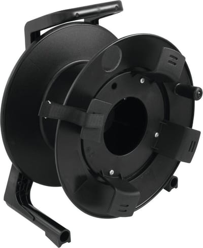 Schill-GT310.RM-Kabelhaspel-Kabeldrum-Cabledrum-Leeg-Kleur: Zwart-Onbreekbaar-Special Gummi-met kabelgeleider