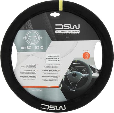 Stuurhoes - Wielafdekking - Auto rijden - Racing finish - 35-38 cm - Zwart zilver
