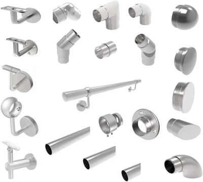 Roestvrijstalen Handgreep - Trapleuning Onderdeel - Zelf Ontwerpen - Configurator Set - 140 cm - Gepolijst