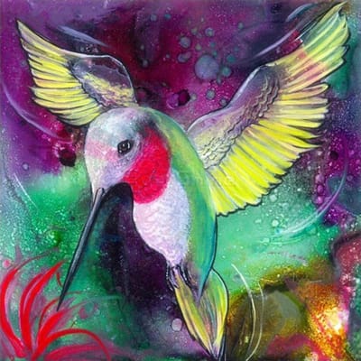 Broderie Diamant Images d'Oiseaux Strass Forage Complet Peinture Diamant Point de Croix 30x30CM yellow