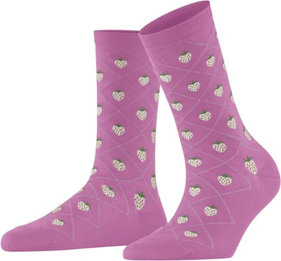 Burlington Strawberry gedessineerd katoen Sokken dames roze - maat 36-41