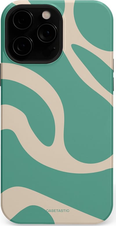 Casetastic hoesje geschikt voor Apple iPhone 13 Pro Max - MagSafe - Dubbellaagse bescherming - Zand Groene Vlaktes - Fashion Case - Saliegroen Zand