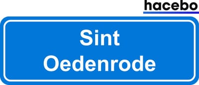 Hacebo - Plaatsnaam Sticker - 29x10 CM - Sint Oedenrode sticker - Verkeersborden sticker - grappige cadeaus - Sint Oedenrode