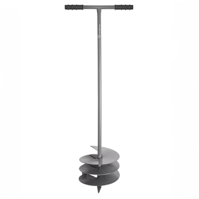 KADAX Grondboor voor het planten van bomen, T-vormige handboor voor tuinieren, tuinboor voor hekpalen, plantenboor met handgreep (Ø 230 mm)