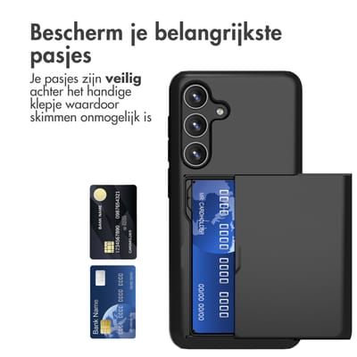 imoshion Hoesje met Pasjeshouder - Geschikt voor Samsung Galaxy S24 - Zwart