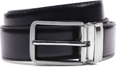 Suitable Riem Zwart Leer - Maat 105 - Heren leren broekriem / broeksriem - Ceintuur - Riem formeel