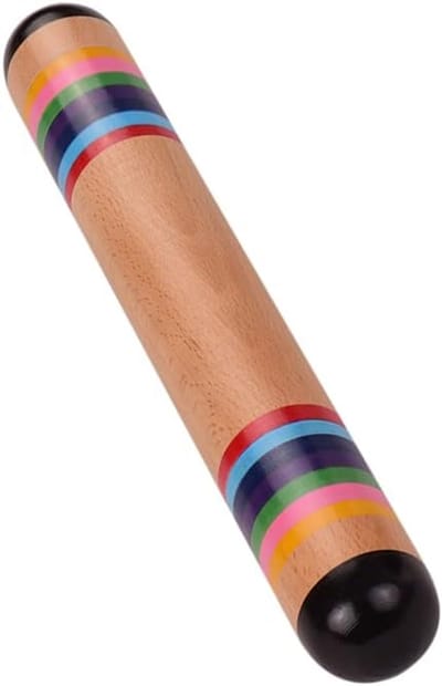 Houten Rainstick - Regenmaker Muziekinstrument - Muziek Maken - Rustgevend Geluid - 35 cm - Gekleurd