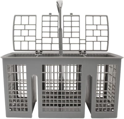 Vaatwasser Bestekmand - Bestekhouder Vaatwas - Vaat Reinigen - Afneembare Handgreep - 220 x 90 mm - Donkergrijs
