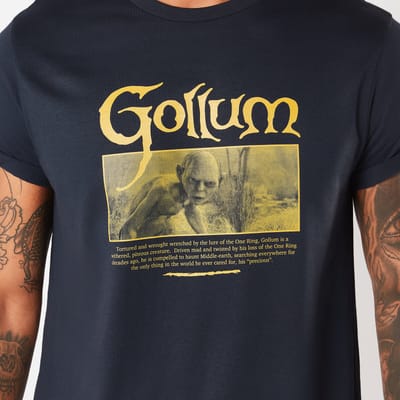 Lord Of The Rings Gollum Men's T-Shirt - Donker Blauw - S