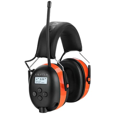 Aquila Oorkappen met Radio voor Gehoorbescherming - Geluidsdempende Koptelefoon - Oorbescherming Volwassenen - Bluetooth DAB+ Koptelefoon - 31 SNR - Earmuffs - Incl Opbergtasje
