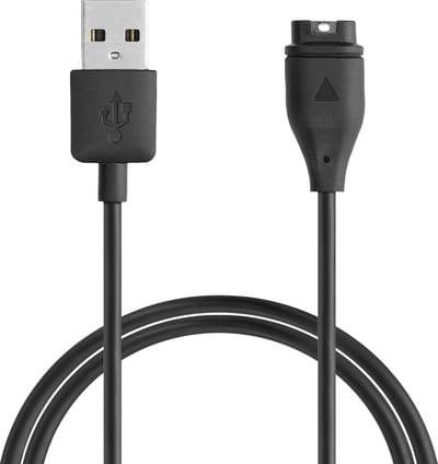 kwmobile USB-oplaadkabel geschikt voor Garmin Venu 2 Plus / Fenix 7 / Fenix 5 / Forerunner 745 935 945 45 245 / Instinct kabel - Laadkabel voor smartwatch - in zwart