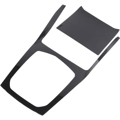 Garniture de panneau de changement de vitesse de console centrale anti-rayures en fibre de carbone couverture de cadre de panneau de levier de vitesse pour X6 G06 LHD 2018 2024 gray