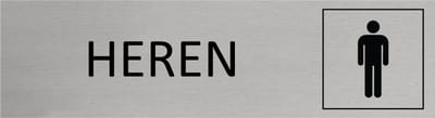 CombiCraft Aluminium deurbordje Heren 165x45mm - per stuk