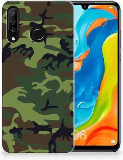 Huawei P30 Lite TPU bumper Army Dark