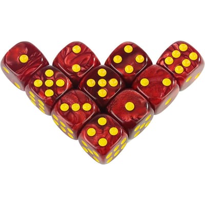 16MM Ronde Hoek Spel Dobbelstenen Collectie 6-Zijdige Marmer Acryl Dobbelstenen voor Bordspel Gokken Entertainment Feest brown