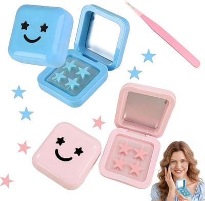 Puistjes Patches - Acne Stickers - Onzuivere Huid - Stervormig Hydrocolloïde - 64 Stuks - Roze Blauw