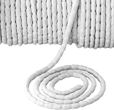 Dailygoods- Loodband 5 m - Zware Loodketting - Gordijnverzwaarder - Verzilverd Ijzer - Optimale Gewichtsverdeling - Wit - Gordijngewicht