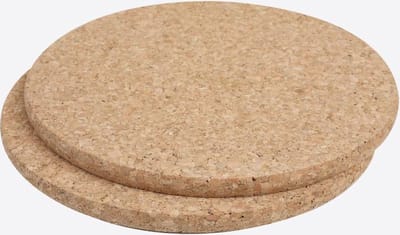 T&G Woodware set van 2 panonderzetters uit kurk ø 20cm H 0.9cm