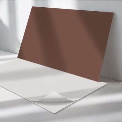 Wallfluent Vinyl Wandpaneel - Kleur Bruin Vinyl Wandbekleding - 100 cm x 50 cm - Bruin PVC wandpaneel - Verpakking van 1 stuk - Rechthoekig Wandbekleding Vinyl - Patroon Wandpaneel - Zelfklevend Muurpaneel - Wandpaneel Keuken en Badkamer
