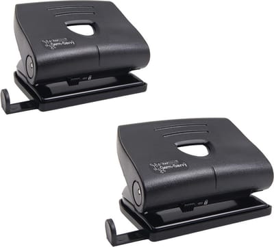 2 stuks Perforator 2-gaats Antibacterieel 22 vel Zwart