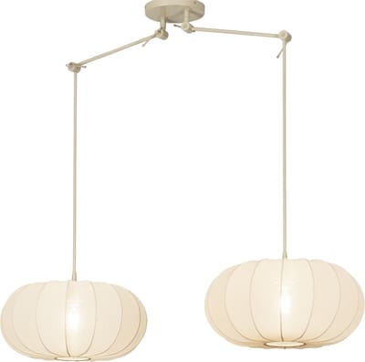 Lumidora Hanglamp 31358 - TACK - 2 Lichts - E27 - Beige - Zand - Metaal