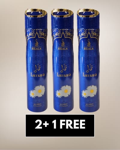 Air Freshener Tamara by Risala – 300ml x3 – Long Lasting Arabic Oriental Room Spray from Dubai – Sweet Floral, Amber & Musk Fragrance