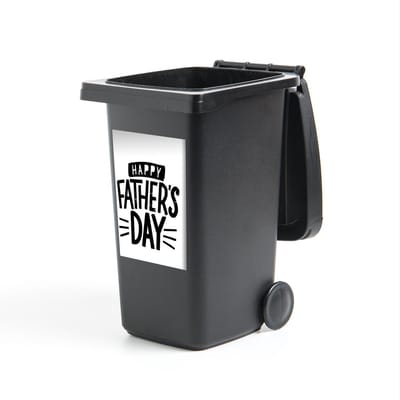 Container sticker Vaderdag Quotes - 1 - CM - Presentje voor Vaderdag happy father's day – wit - 40x60 cm - kliko sticker - weerbestendige containersticker
