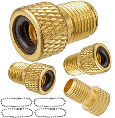 Fietsventieladapter voor Dunlop en Sclaverand naar Autoventiel, 4-Stuks Set
