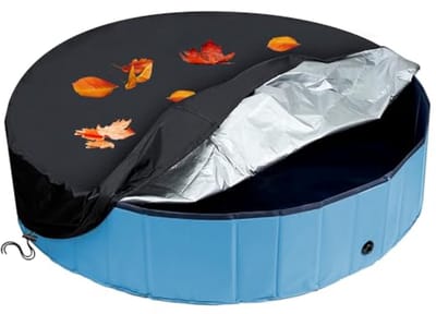 Zwembadcover 120 x 30 cm - Rond opvouwbaar - Waterdicht en stofbescherming - Ideaal voor hondenbad - ShopVlot
