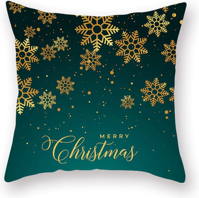 Without Lemon - Kerst Kussenhoes - Groen met gouden "Merry Christmas" - Kerst kussen - Kerstdagen - Feestdagen - Kerst - Decoratie - Woondecoratie - Kussenslopen - December - Cadeau